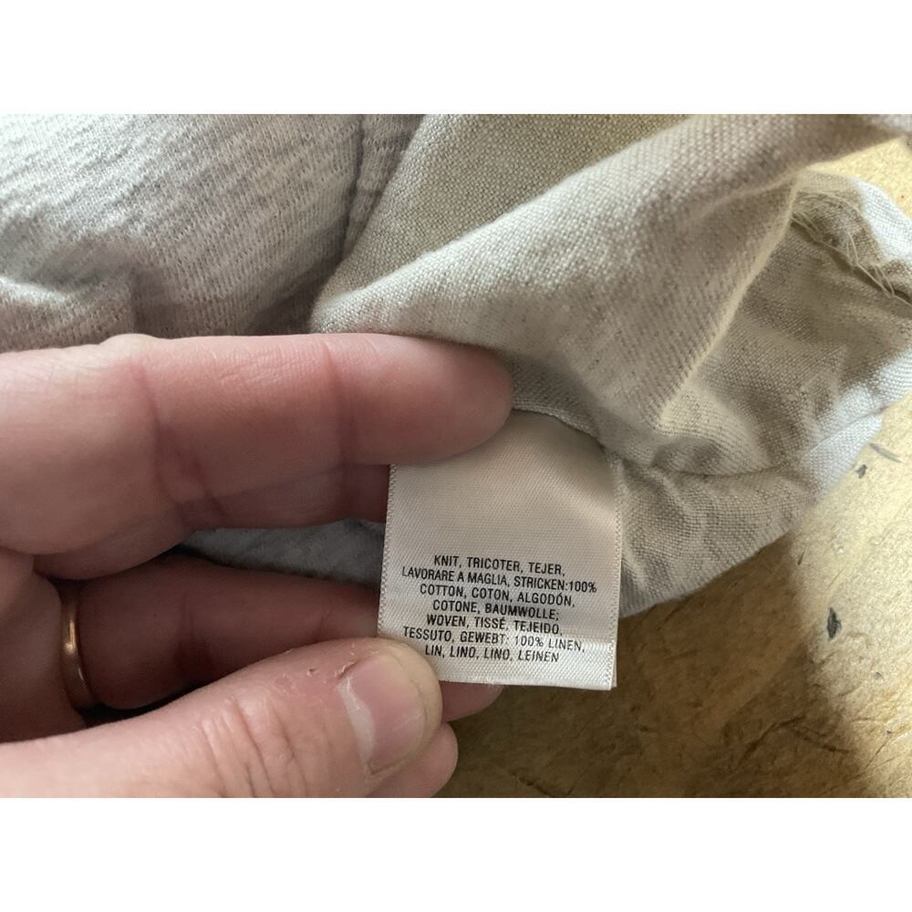 Maeve Anthropologie Oversized Linen Brush Cotton Patchwork Lagenlook Dress M - Picture 9 of 10